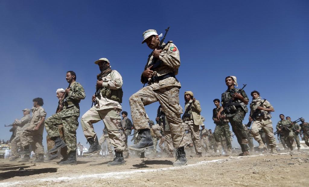 A 25-year-old woman was beaten to death in front of her two children by Houthi militia members in Yemen’s Ibb province. (File/AFP)