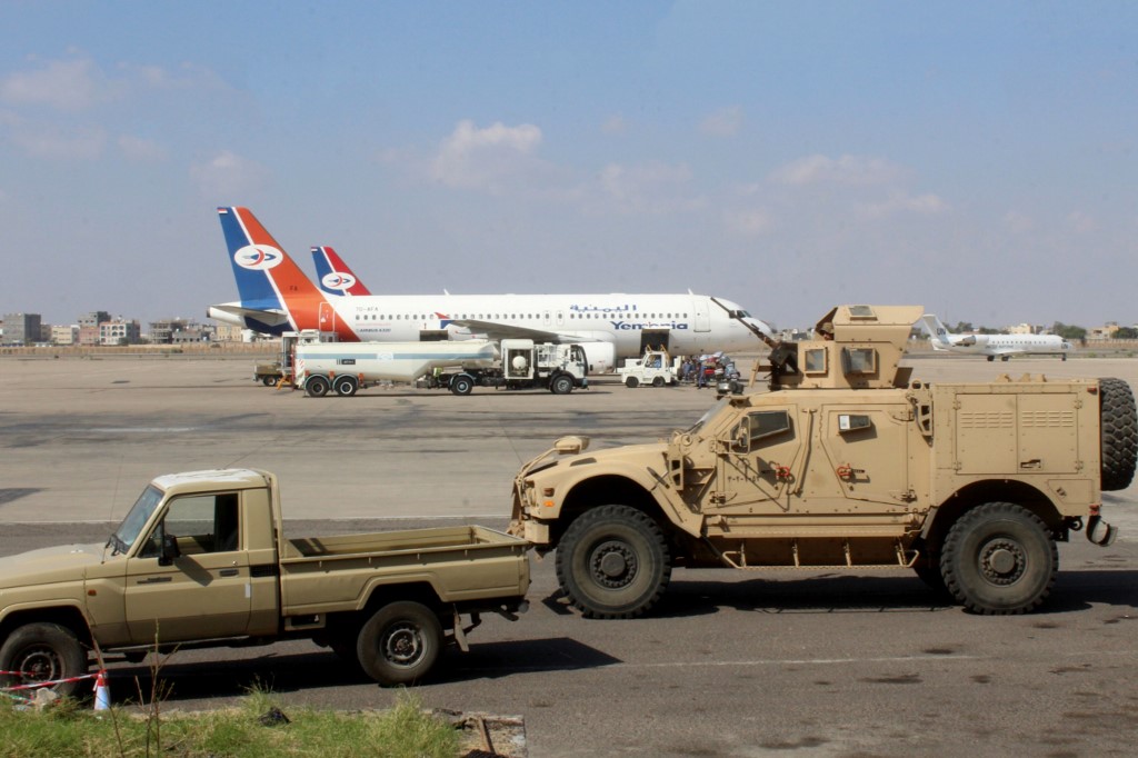 The EU’s delegation was reportedly accompanied by armored vehicles and headed to the presidential compound where the new power-sharing government is based. (File/AFP)