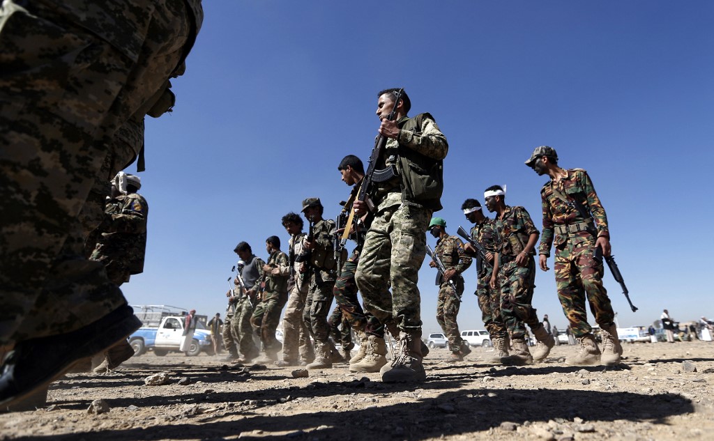 The international community has condemned Houthi attacks in Saudi Arabia and their offensive in Yemen’s Marib province. (AFP file photo)