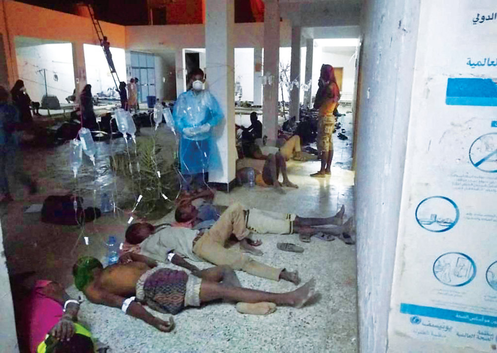 Conditions in the hangar before the fire were bad enough. (Oromia Human Rights Organization photo) Conditions in the hangar before the fire were bad enough. (Oromia Human Rights Organization photo)