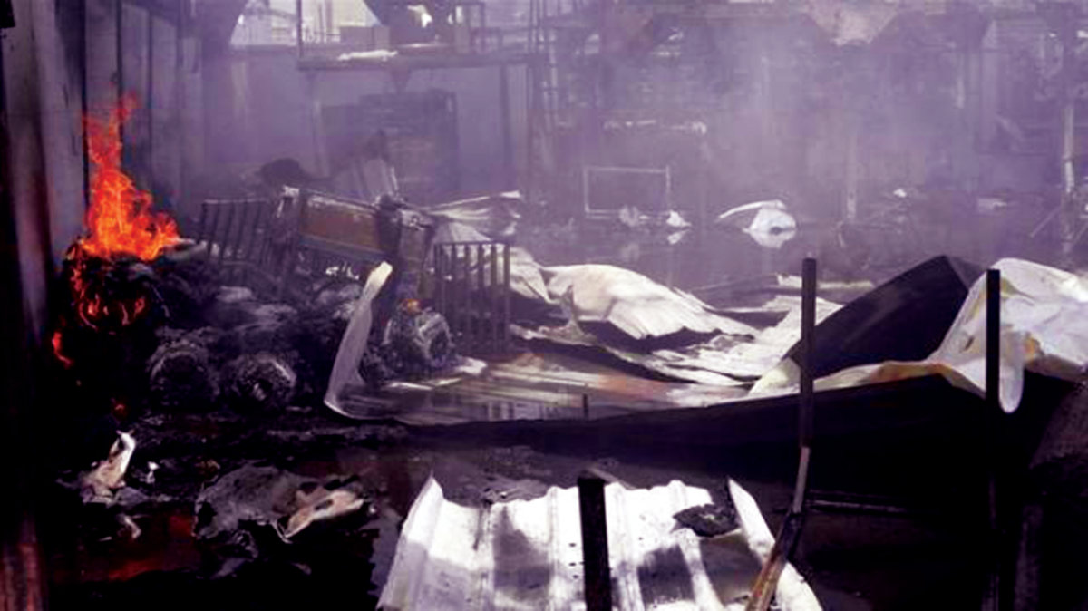 Fire hits the refugee center. (Oromia Human Rights Organization photo) Fire hits the refugee center. (Oromia Human Rights Organization photo)